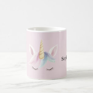 Rosa Blau Lila Einhorn Kaffeetasse