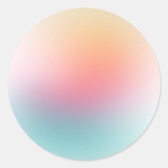 Rosa Blau Lila gelb gelb blau farbenfroh, trendy Runder Aufkleber (Vorderseite)