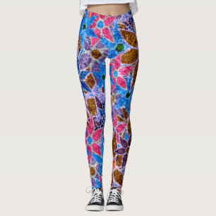 Rosa Blau Lila Leggings