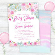 Rosa Blau Pfirsich Lila Babyparty