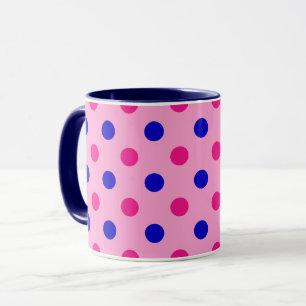 Rosa Blau Rosa Punkte-Muster Tasse