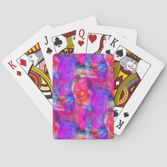 Rosa, blau, rote Textur Spielkarten (Rückseite)