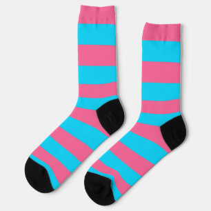 Rosa Blau Streifenmuster  Socken