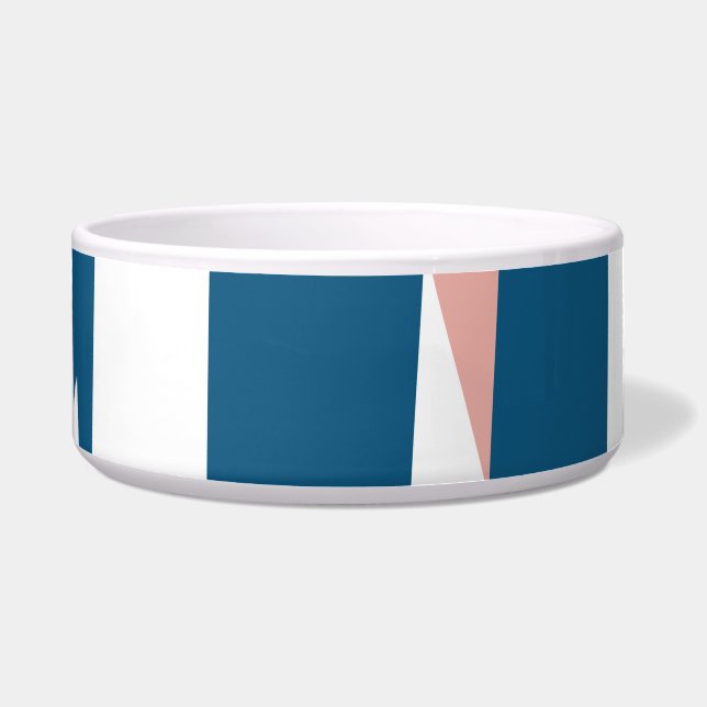 Rosa Blau und Abstrakt weiß Napf (Vorderseite)