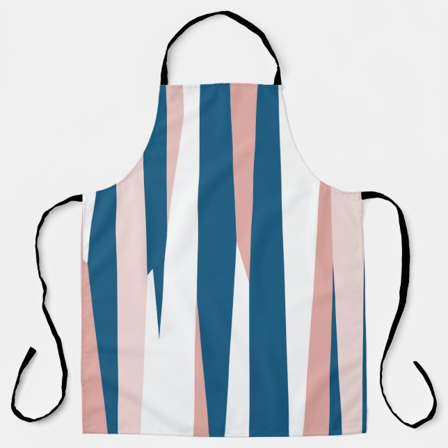 Rosa Blau und Abstrakt weiß Schürze (Vorderseite)