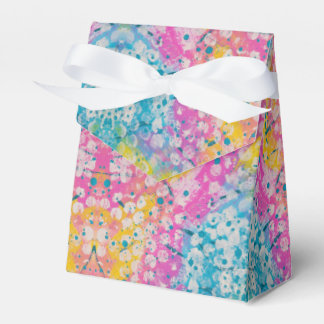 rosa, blau und gelb abstraktes Design Geschenkschachtel