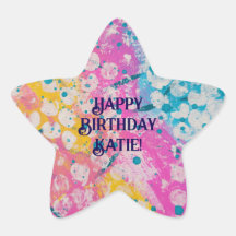 rosa, blau und gelb abstraktes Design