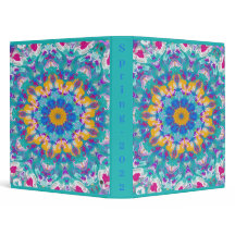 Rosa, Blau und Gelb Mandala