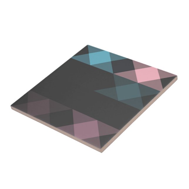 rosa blau und grau geometrisch fliese (Seite)