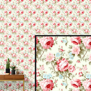 Rosa Blau Vintage Rose Blumenstrauß Shabby Chic Le Tapete