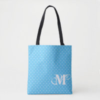 Rosa & Blau - Weißpolka Dot Monogramm 2