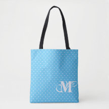 Rosa & Blau - Weißpolka Dot Monogramm 2