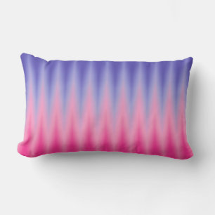 Rosa Blau ZigZag Ikat Print Lendenkissen