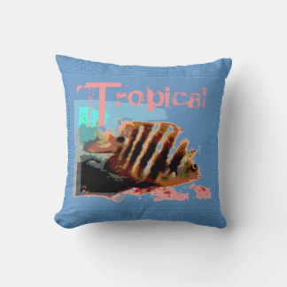 Rosa blaue Abstrakte Kunst Kissen