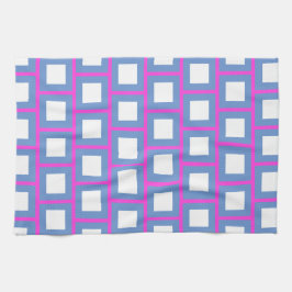 Rosa blaue, farbenfrohe Plätze Moderne 4Sascha Geschirrtuch