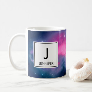 Rosa & blaue Galaxie Nebula & Stars Abstrakt Kaffeetasse