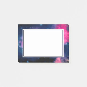 Rosa & blaue Galaxie Nebula & Stars Abstrakt Post-it Klebezettel