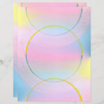 Rosa blaue gelbe Mischungen und Kreise - Schreibpa