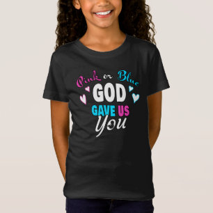 Rosa blaue GOD Gave Gave Ihnen Christliche Genderd T-Shirt