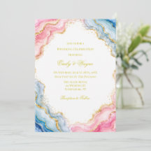 Rosa blaue Gold-Achat-Hochzeitsfeier