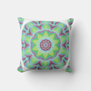 Rosa blaue Kreislaufscheiben Kaleidoskop-Pillows Kissen