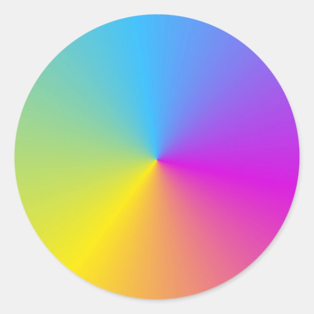 Rosa blaue, Lila gelbe grüne Blindvorlage Runder Aufkleber (Vorderseite)