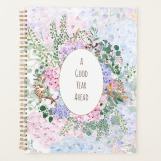 Rosa blaue lila Hydrangeform 1 Muster Planer