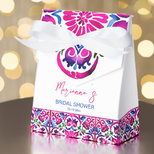 Rosa blaue mexikanische Fliesen Brautparty Geschenkschachtel