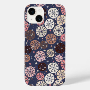 Rosa blaue Neutronenschneeflocken im Winter Case-Mate iPhone 14 Hülle