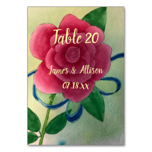 Rosa blaue Personalisierte Flachbildschirme Tischnummer