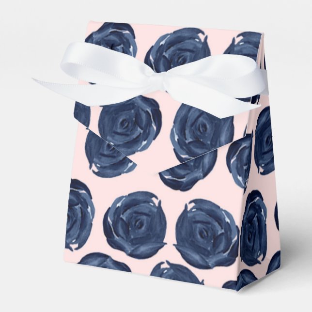 Rosa Blaue Rose Weinberge Hütte Hochzeit Geschenkschachtel (Vorderseite)