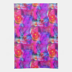 Rosa, blaue, rote Textur Handtuch