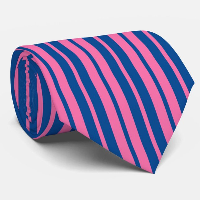 Rosa-blaue stilvolle Streifenmuster-Design  Krawatte (Von Creator hochgeladen)