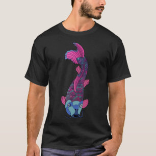 Rosa blaue und violette Koi-Fische T-Shirt