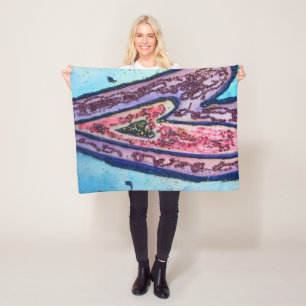 Rosa blauer Glitzer Herzenslust Fleece Kneipe Blan