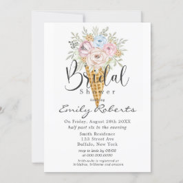 Rosa blauer Käse Eiscreme Brautparty Invik Einladung