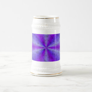 Rosa blauer Regenbogen in Elephant Skin Leather Op Bierglas