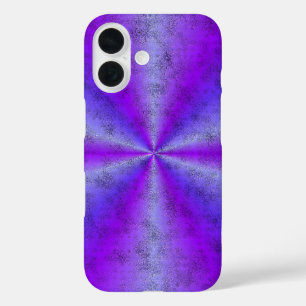 Rosa blauer Regenbogen in Elephant Skin Leather Op iPhone 16 Hülle
