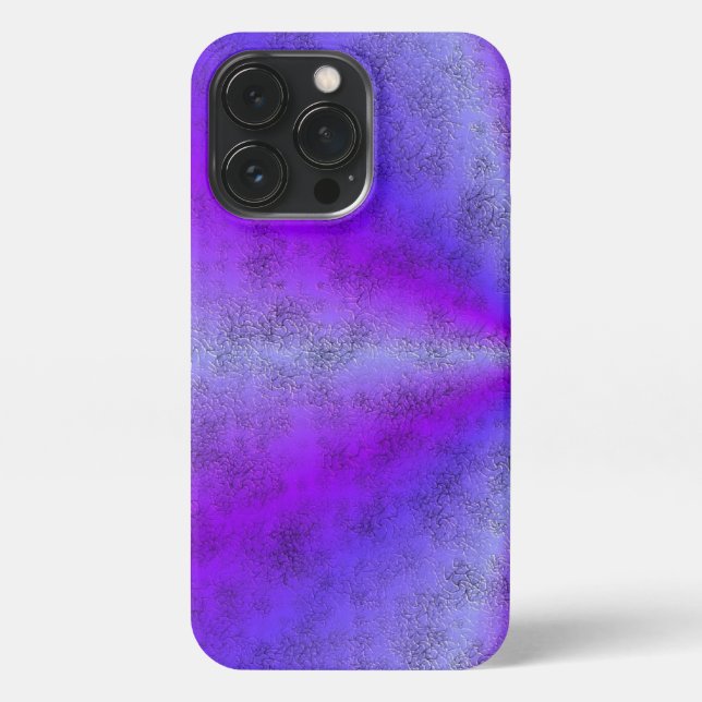 Rosa blauer Regenbogen in Elephant Skin Leather Op iPhone Hülle (Rückseite)