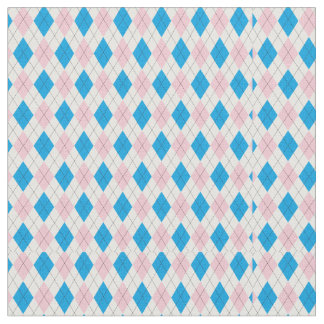 Rosa blaues Rautenmuster Stoff