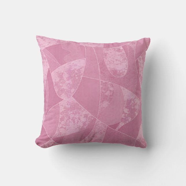 Rosa Bleiglas Reversible Kissen (Vorderseite)