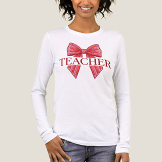Rosa Bleistift-Schleifenband-Lehrerdank Tri-Blend Shirt