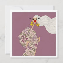 Rosa blendender Stil Glam Mode Art Card