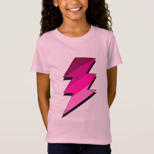 Rosa Blitz-Donner-Bolzen T-Shirt