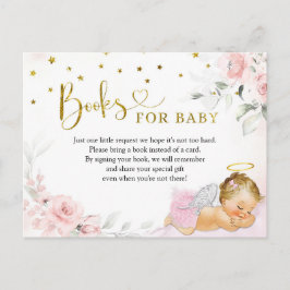 Rosa Blonde Angel Baby Heaven Sent Books for Baby Einladungspostkarte