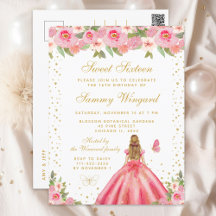 Rosa Blonde Blonde Hair Princess 16 . Geburtstag