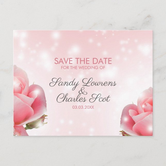 Rosa Blossom Ankündigungspostkarte (Vorderseite)