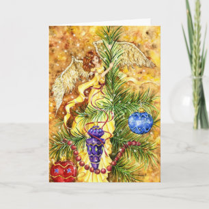 Rosa Blossom-Ansicht Feiertagskarte