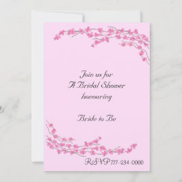 Rosa Blossom-Brautparty Einladung