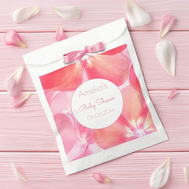 Rosa Blossom Dusche Babydusche Geschenktütchen (Beautifully pink baby shower favor gift bags.🩷💗🩷)